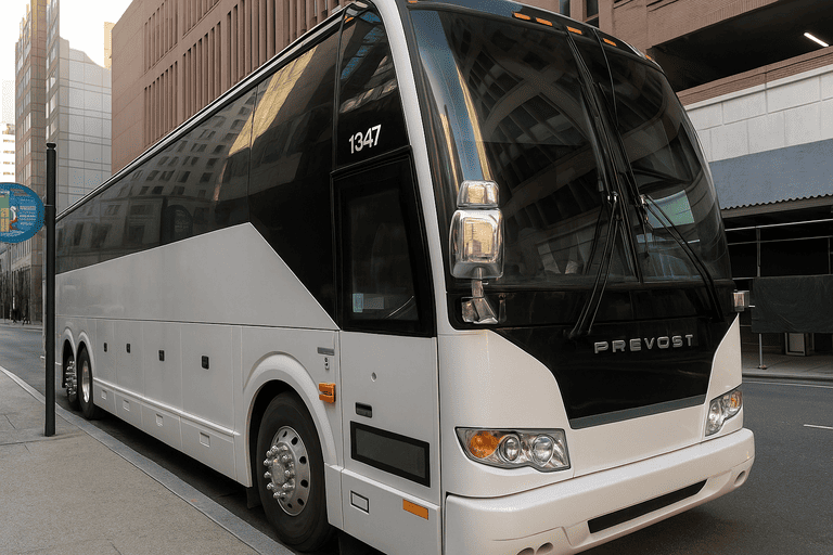 a Charter Bus Rental Terre Haute coach bus