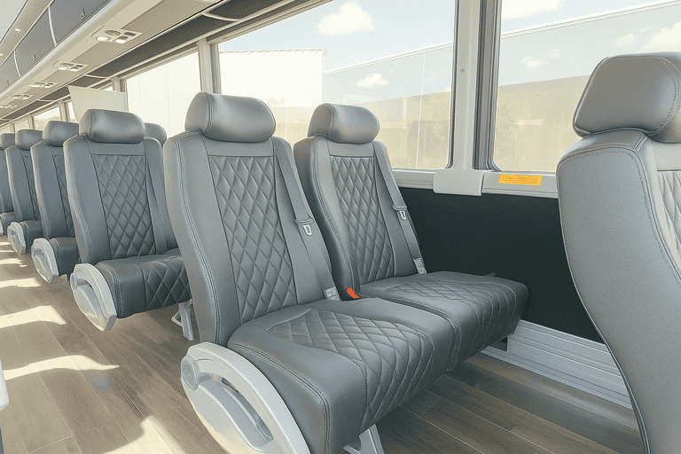 interior of Charter Bus Rental Terre Haute charter bus